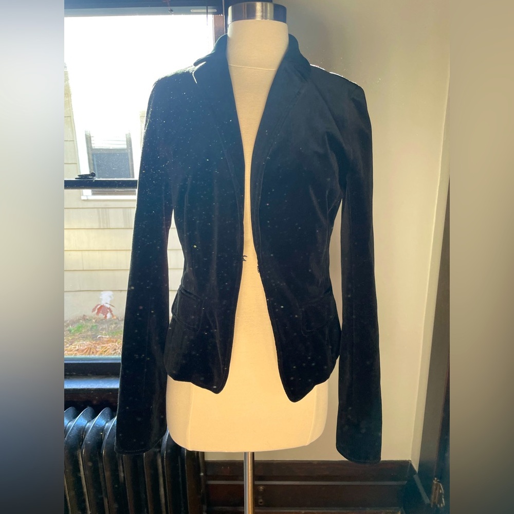 Jcrew velvet blazer black size 4Tall